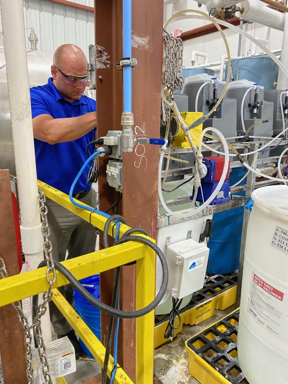 Man working in an industrial space